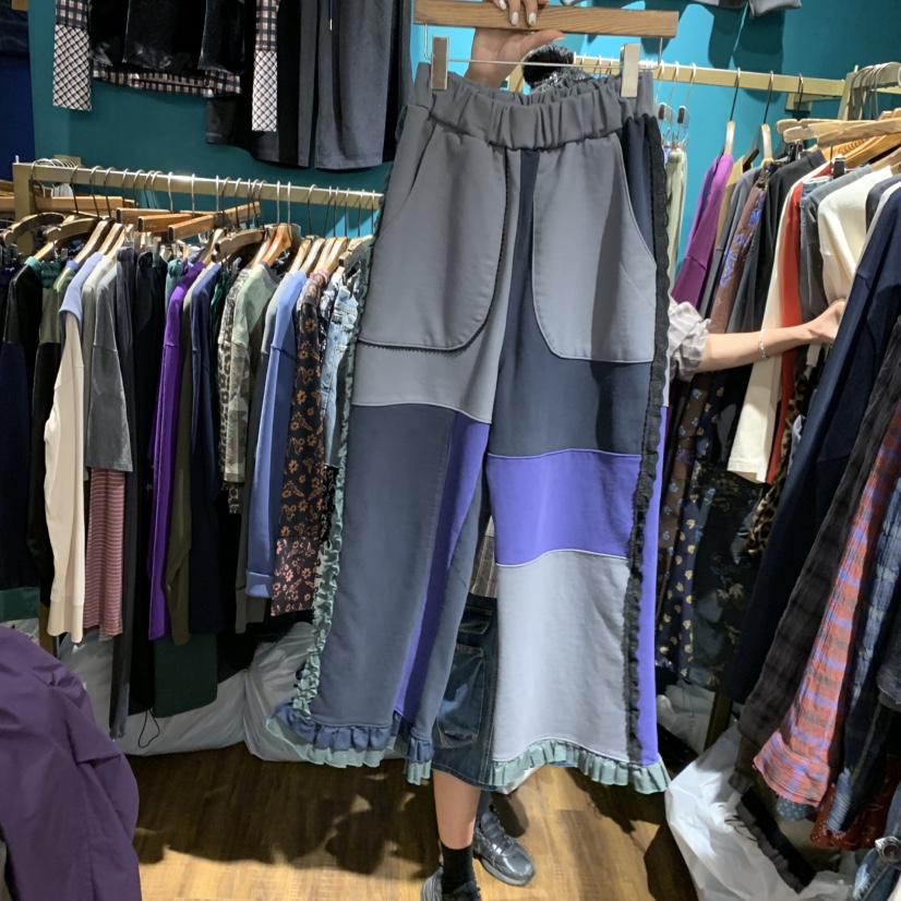 MERCI LINDA東大門實拍女裝新品人氣熱賣休閑褲毛圈布撞色MERCI LINDA休閑褲圖色1