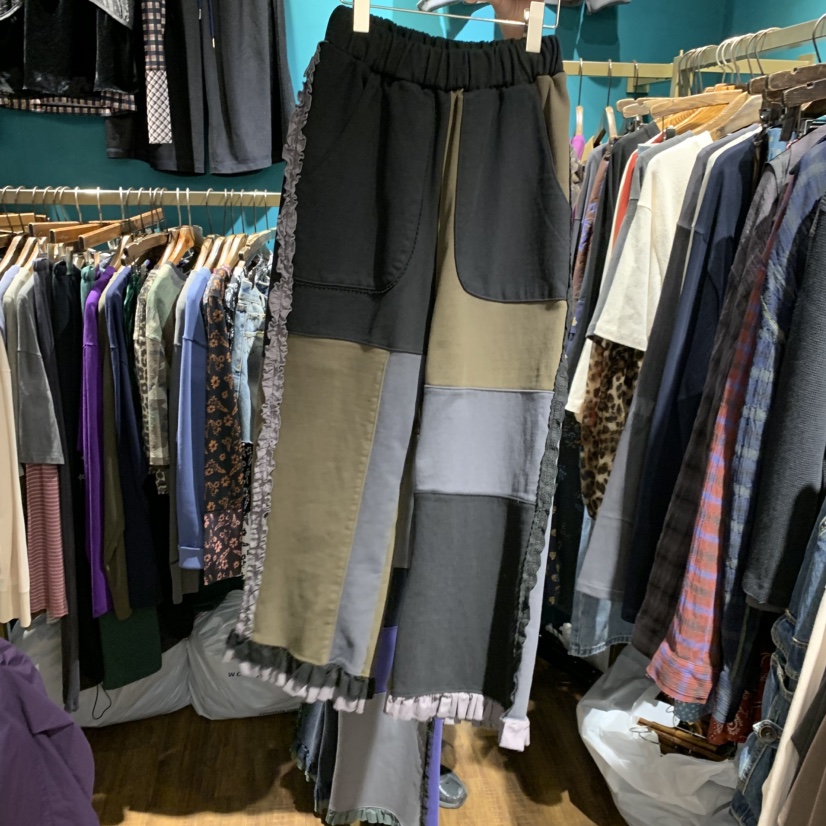MERCI LINDA東大門實拍女裝新品人氣熱賣休閑褲毛圈布撞色MERCI LINDA休閑褲圖色2
