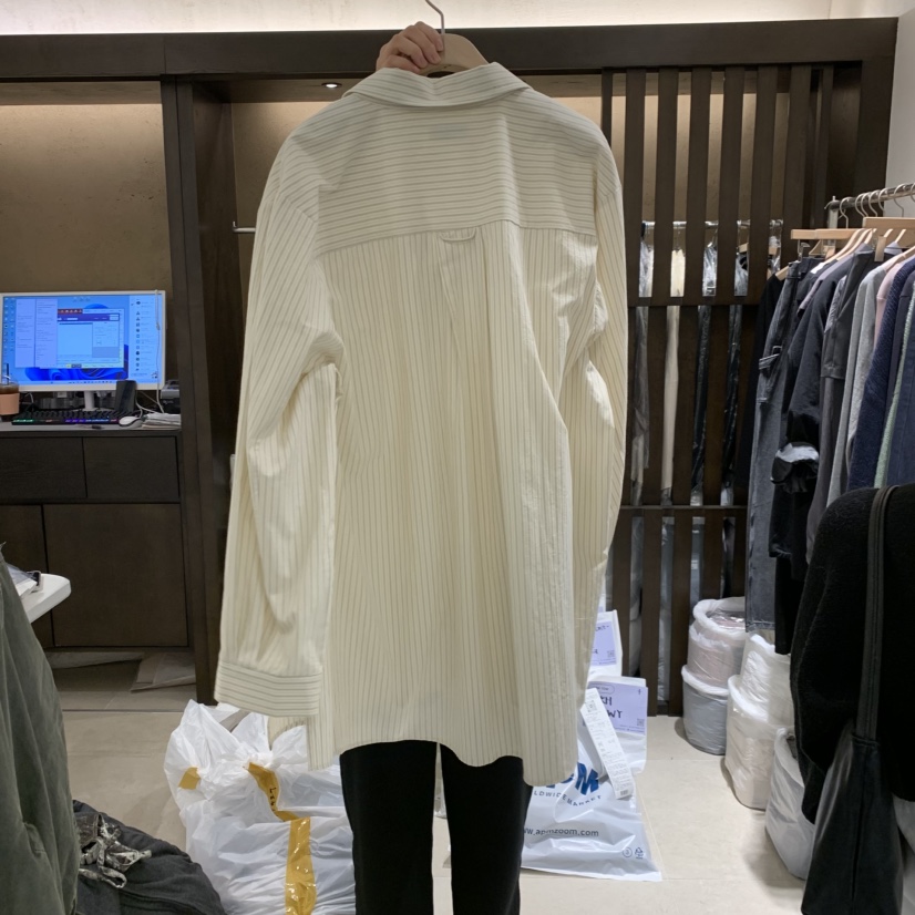 RAWROW東大門代購女裝新品休閑人氣真品推薦襯衫蕾絲衫條紋RAWROW襯衫/蕾絲衫