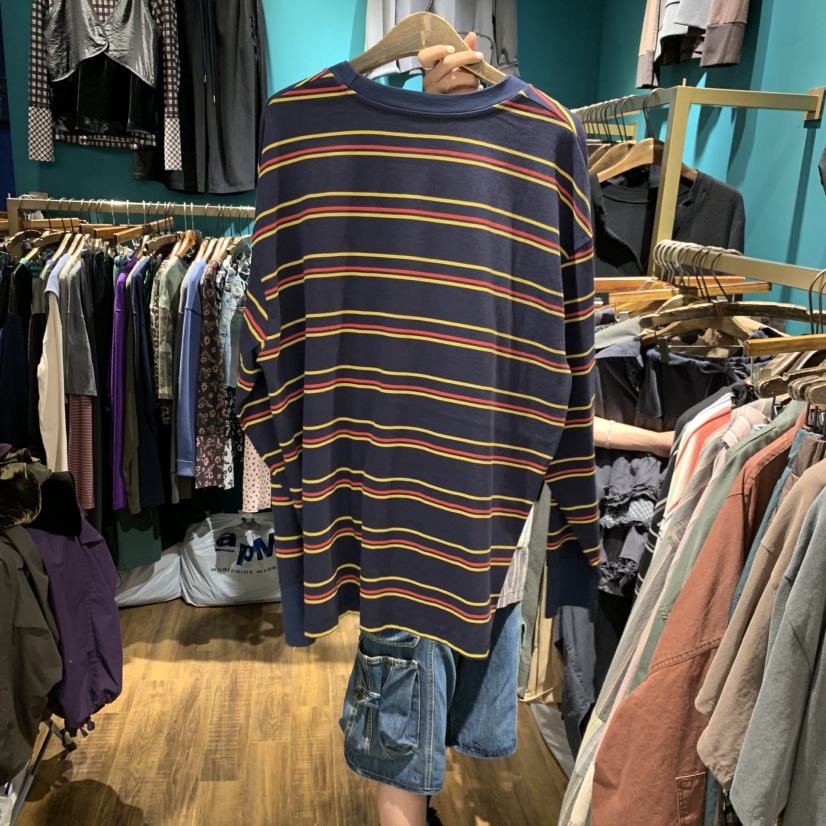MERCI LINDA東大門實拍女裝新品時尚人氣休閑長袖T恤條紋MERCI LINDA長袖T恤