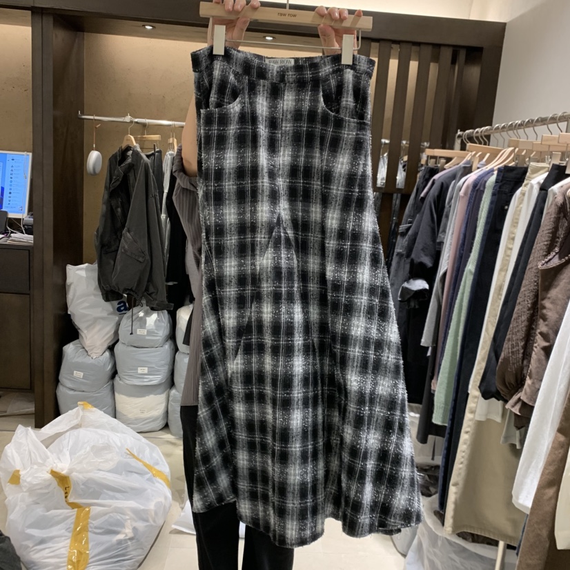 RAWROW韓國直郵女裝新品休閑推薦熱賣半身裙中短裙格紋經典RAWROW半身裙/中短裙圖色2