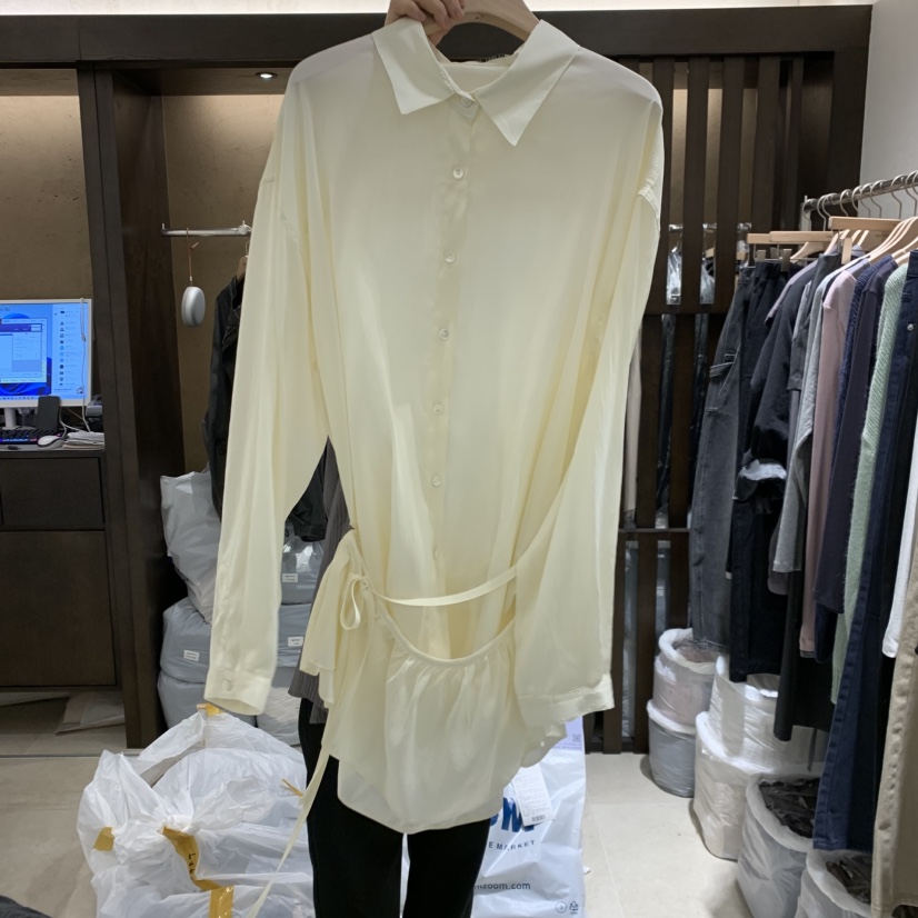 RAWROW韓國代購女士新款真品休閑時尚人氣襯衫蕾絲衫絲質RAWROW襯衫/蕾絲衫圖色1