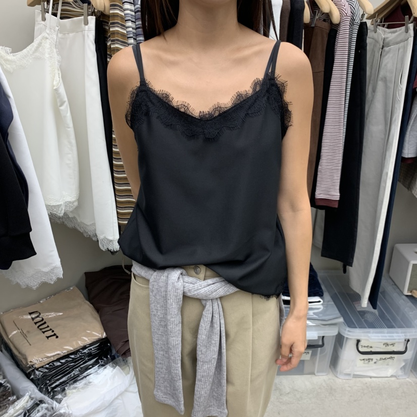 MURR東大門直郵女士新品時尚推薦熱賣真品吊帶背心蕾絲無袖MURR吊帶/背心圖色2