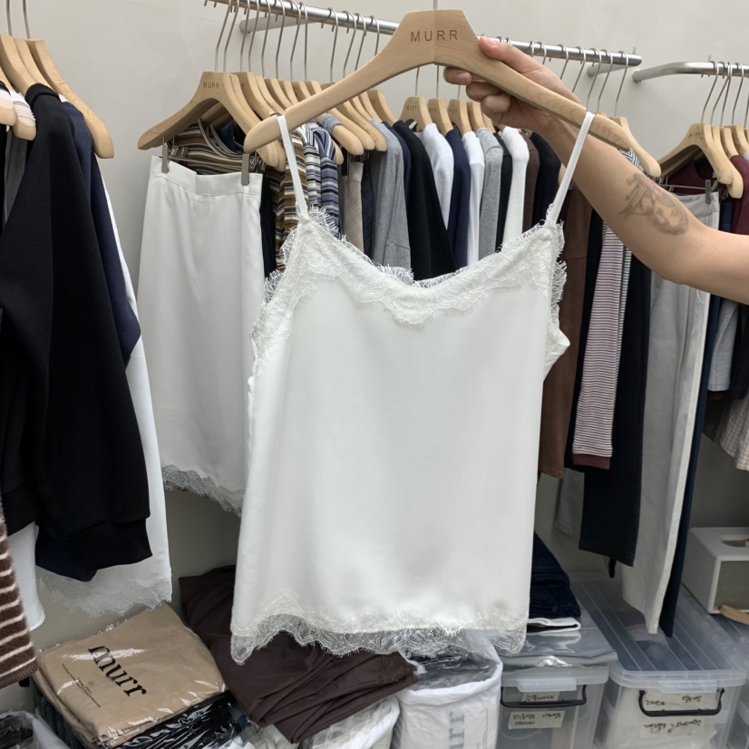 MURR東大門直郵女士新品時尚推薦熱賣真品吊帶背心蕾絲無袖MURR吊帶/背心圖色3