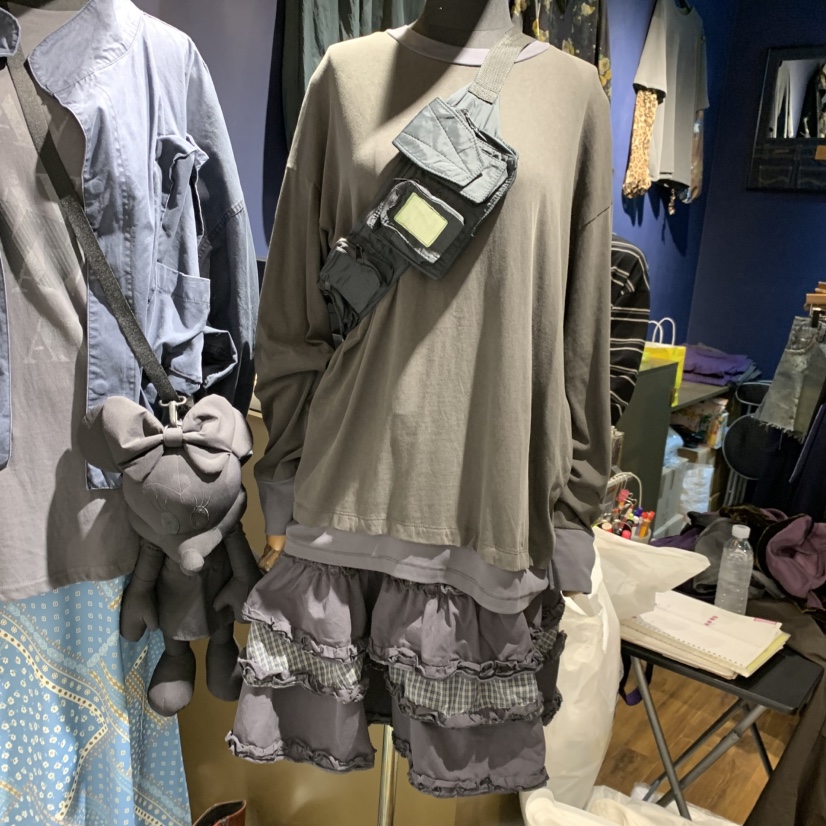 MERCI LINDA東大門直郵26秋季新品休閑時尚推薦短裙羅紋MERCI LINDA短裙