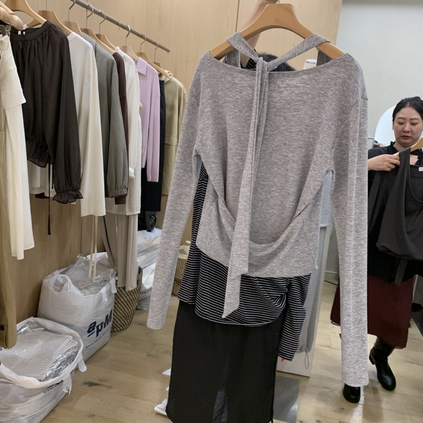 VILLABUTTON東大門直郵26秋冬新品推薦時尚休閑真品長袖T恤VILLABUTTON長袖T恤