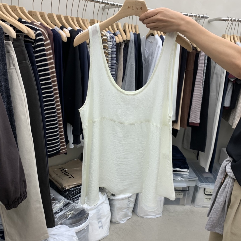 MURR韓國代購女士新品熱賣人氣推薦時尚休閑吊帶背心多層MURR吊帶/背心圖色1