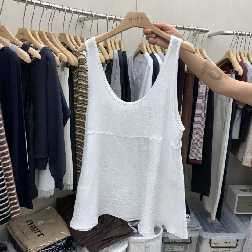 MURR韓國代購女士新品熱賣人氣推薦時尚休閑吊帶背心多層MURR吊帶/背心圖色2