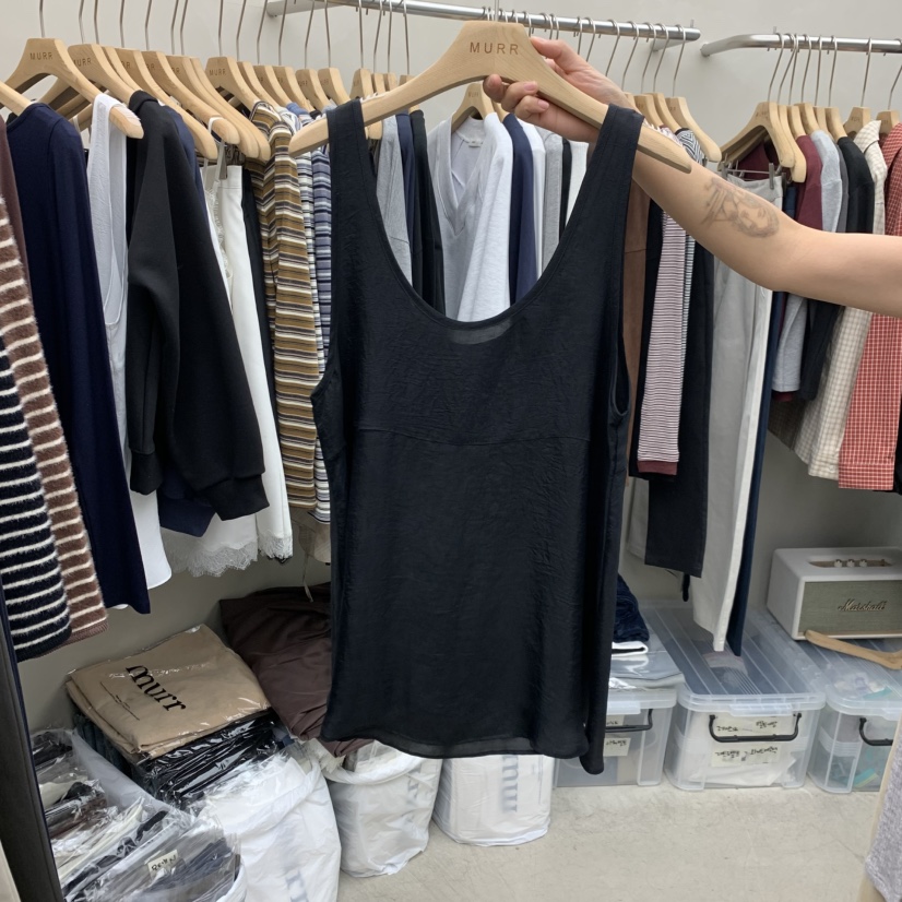 MURR韓國代購女士新品熱賣人氣推薦時尚休閑吊帶背心多層MURR吊帶/背心圖色4