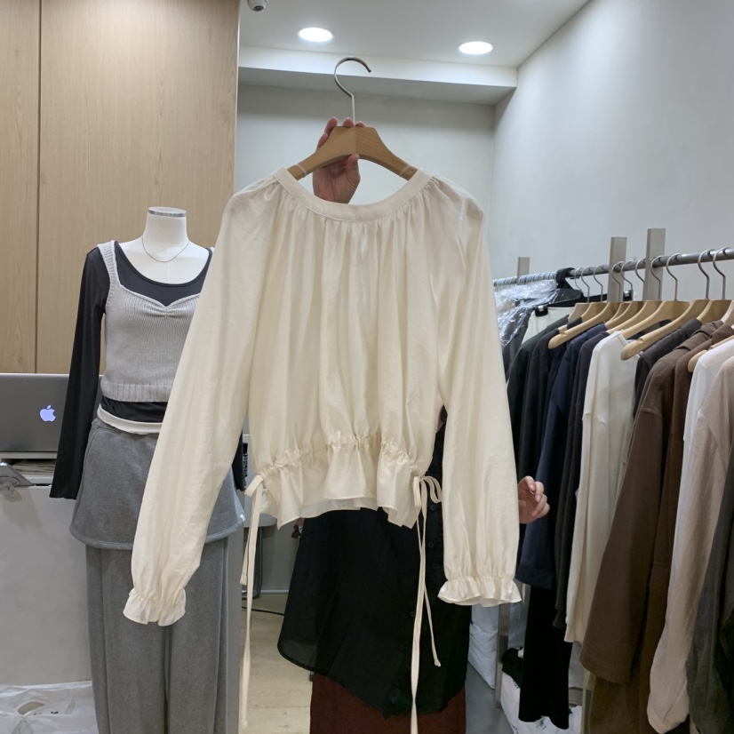 VILLABUTTON韓國直郵26秋季新品時尚真品人氣熱賣襯衫蕾絲衫VILLABUTTON襯衫/蕾絲衫圖色2