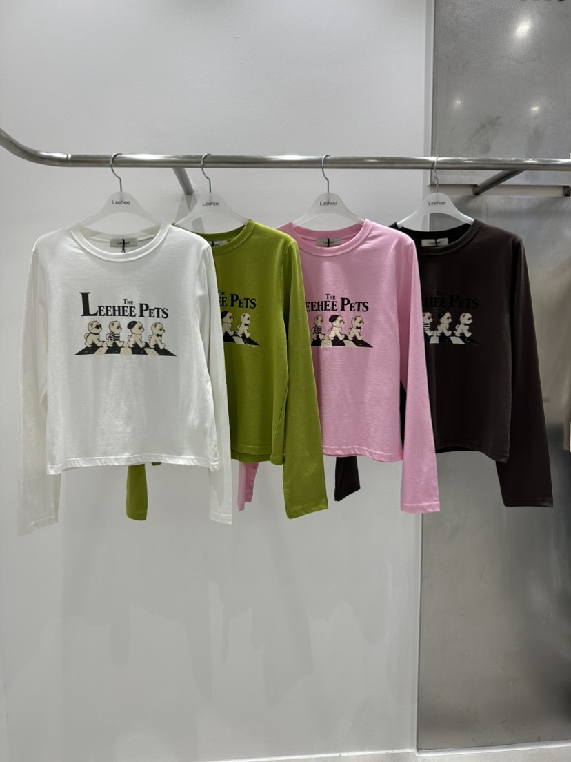 LEEHEE韓國直郵26秋季新款推薦真品人氣熱賣休閑時尚長袖T恤LEEHEE長袖T恤