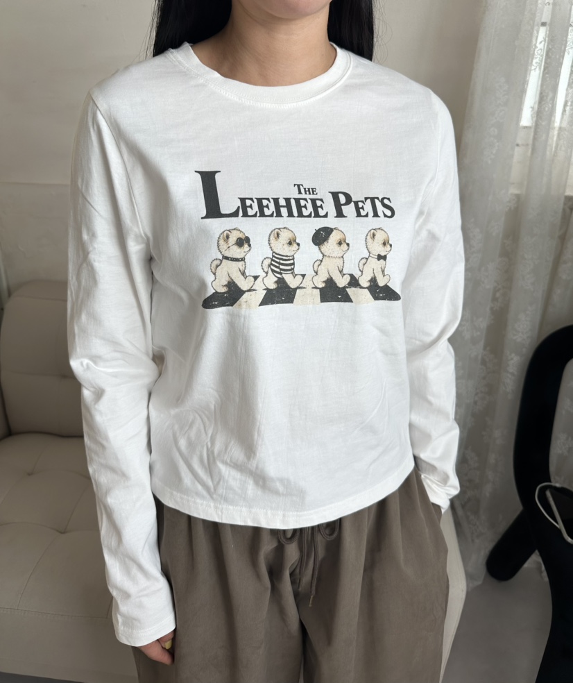 LEEHEE韓國直郵26秋季新款推薦真品人氣熱賣休閑時尚長袖T恤LEEHEE長袖T恤圖色1