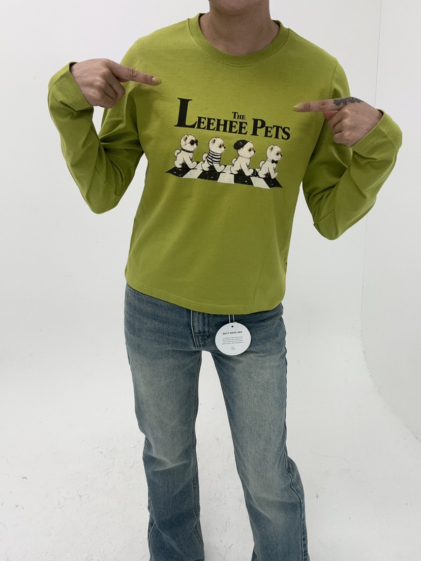 LEEHEE韓國直郵26秋季新款推薦真品人氣熱賣休閑時尚長袖T恤LEEHEE長袖T恤圖色4