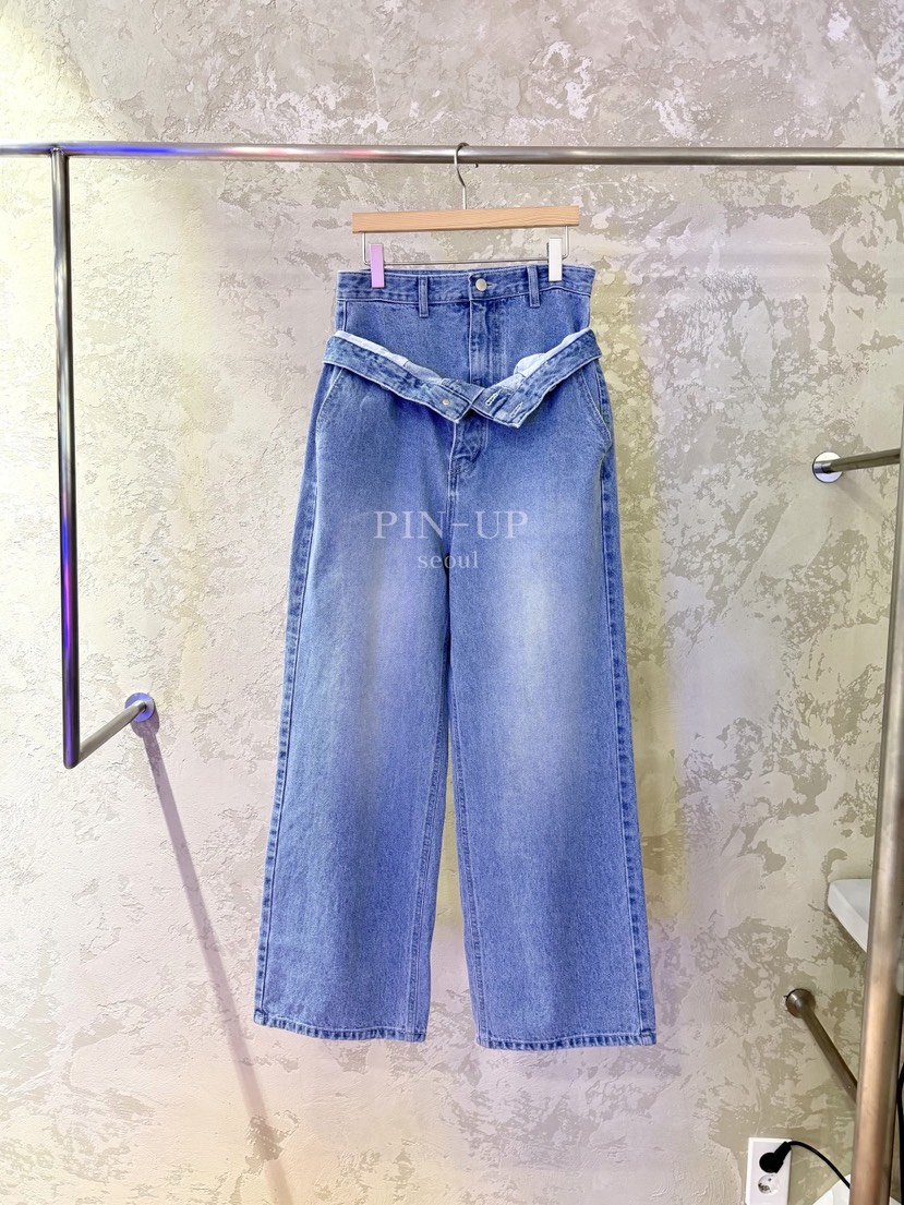 X東大門代購女士新款真品推薦時尚休閑熱賣人氣牛仔褲X牛仔褲圖色1