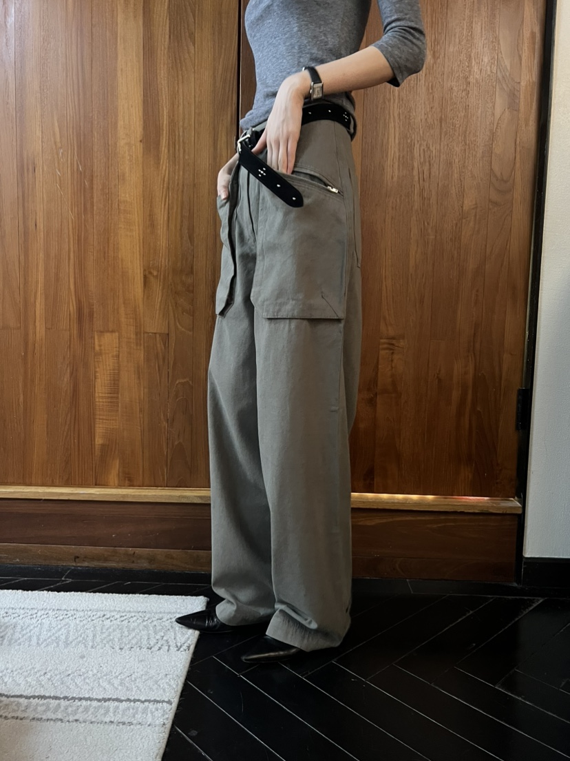 ME MO東大門代購26秋季新品人氣休閑褲不含腰帶工裝褲拉鏈ME MO休閑褲