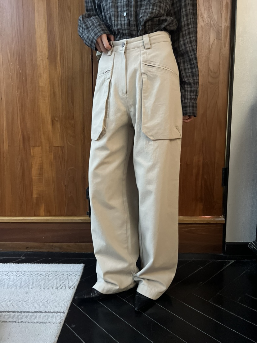 ME MO東大門代購26秋季新品人氣休閑褲不含腰帶工裝褲拉鏈ME MO休閑褲圖色3