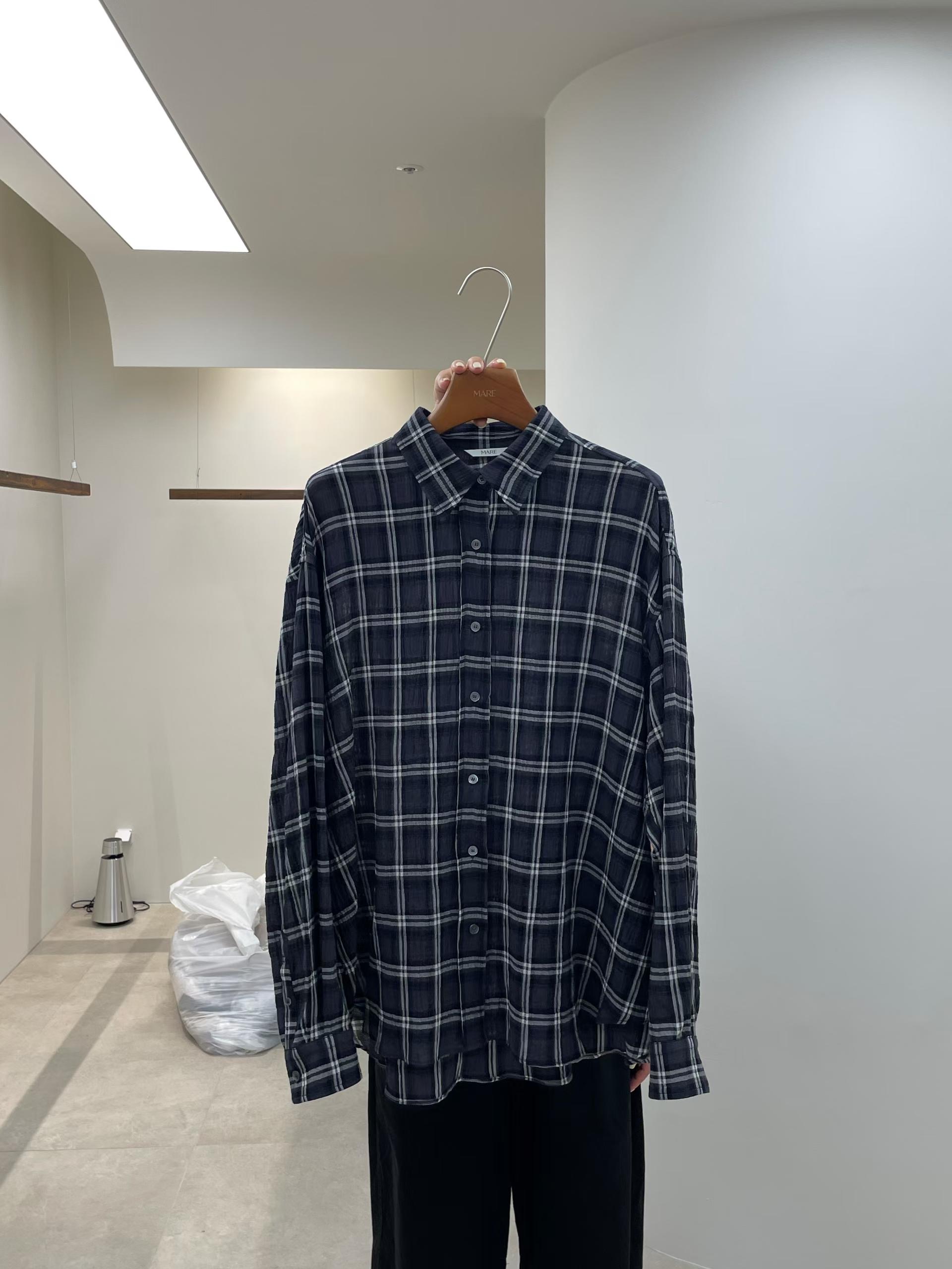 MARE韓國直郵女裝新品時尚人氣休閑真品熱賣襯衫蕾絲衫格子MARE襯衫/蕾絲衫圖色1