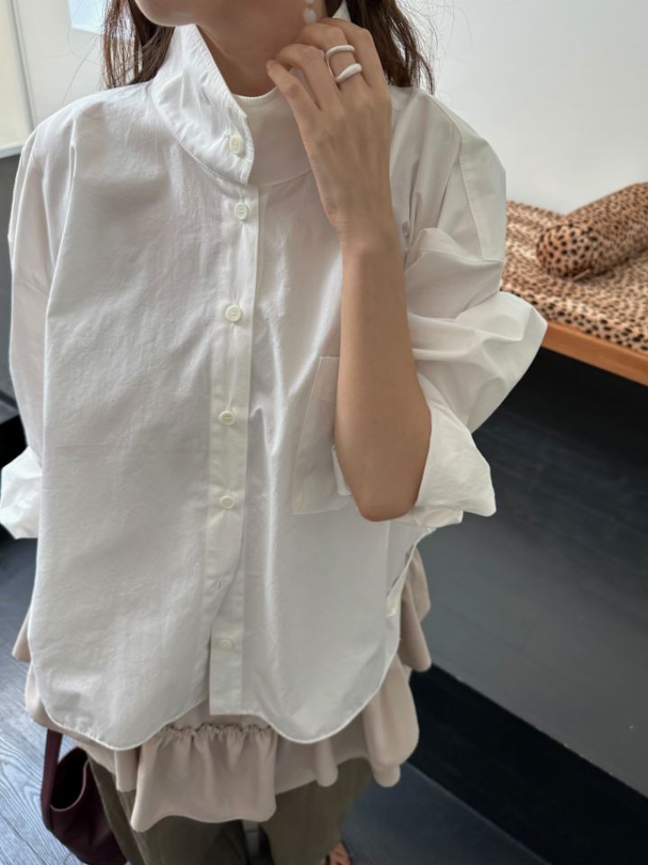 MARE東大門直郵女裝新品熱賣真品襯衫蕾絲衫不含內搭高領MARE襯衫/蕾絲衫