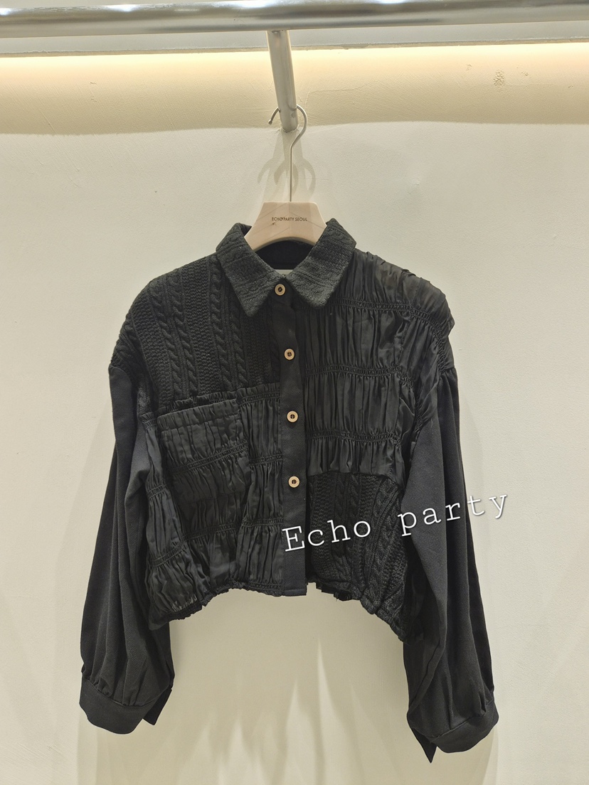 ECHOPARTY東大門代購女裝新品時尚熱賣真品休閑襯衫蕾絲衫ECHOPARTY襯衫/蕾絲衫圖色2