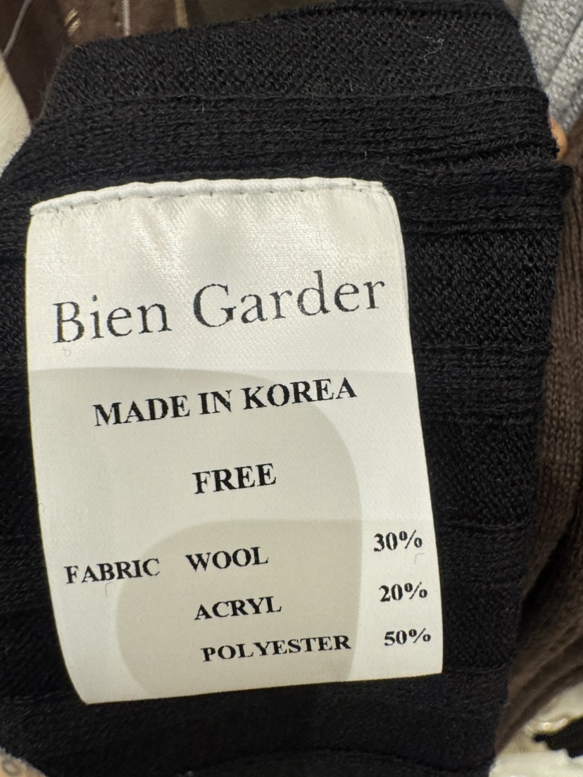 BIEN GARDER東大門代購26秋冬新款休閑時尚針織衫紐扣羅紋BIEN GARDER針織衫