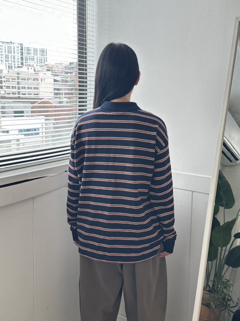 LEEHEE東大門實拍26秋季新款時尚推薦人氣熱賣長袖T恤條紋LEEHEE長袖T恤