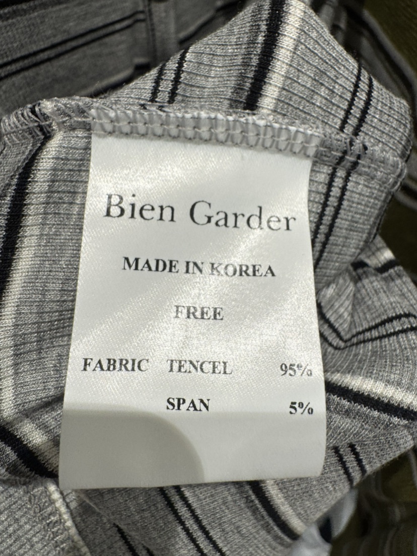 BIEN GARDER韓國代購26秋冬新品休閑推薦時尚熱賣套裝條紋BIEN GARDER套裝