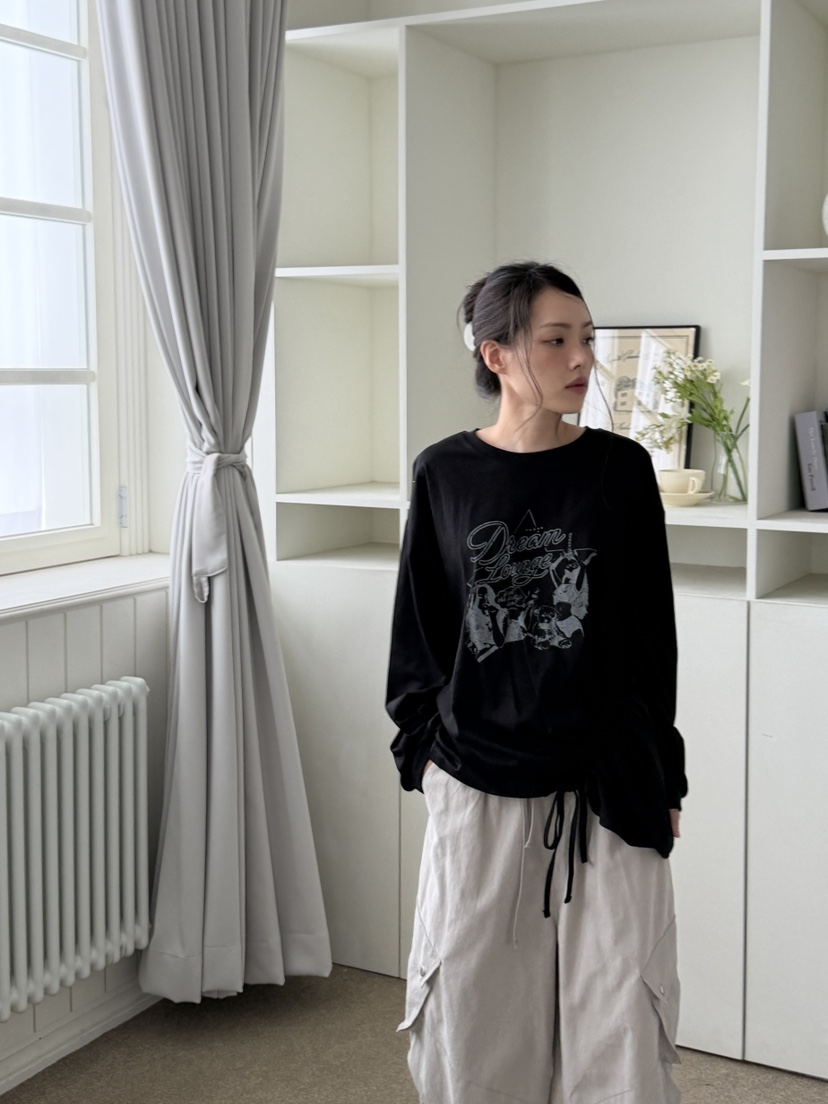 SUGAR CASE韓國直郵女士新品時尚真品休閑推薦人氣長袖T恤SUGAR CASE長袖T恤