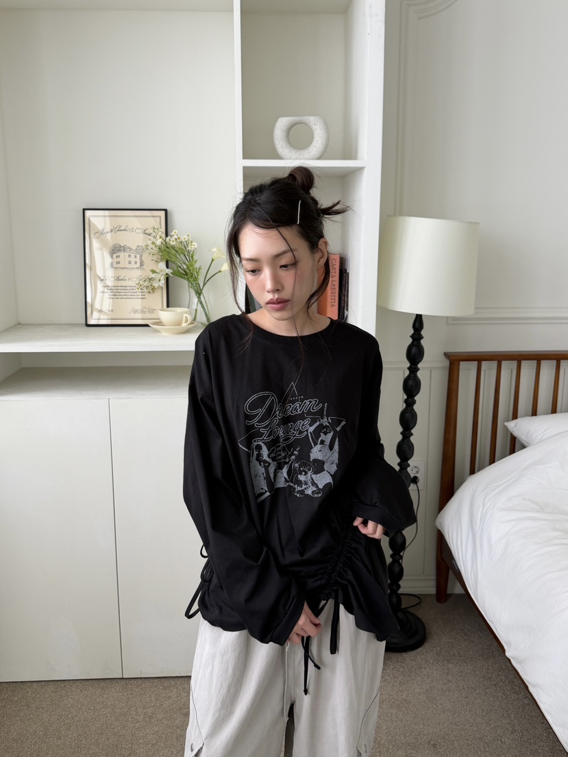 SUGAR CASE韓國直郵女士新品時尚真品休閑推薦人氣長袖T恤SUGAR CASE長袖T恤