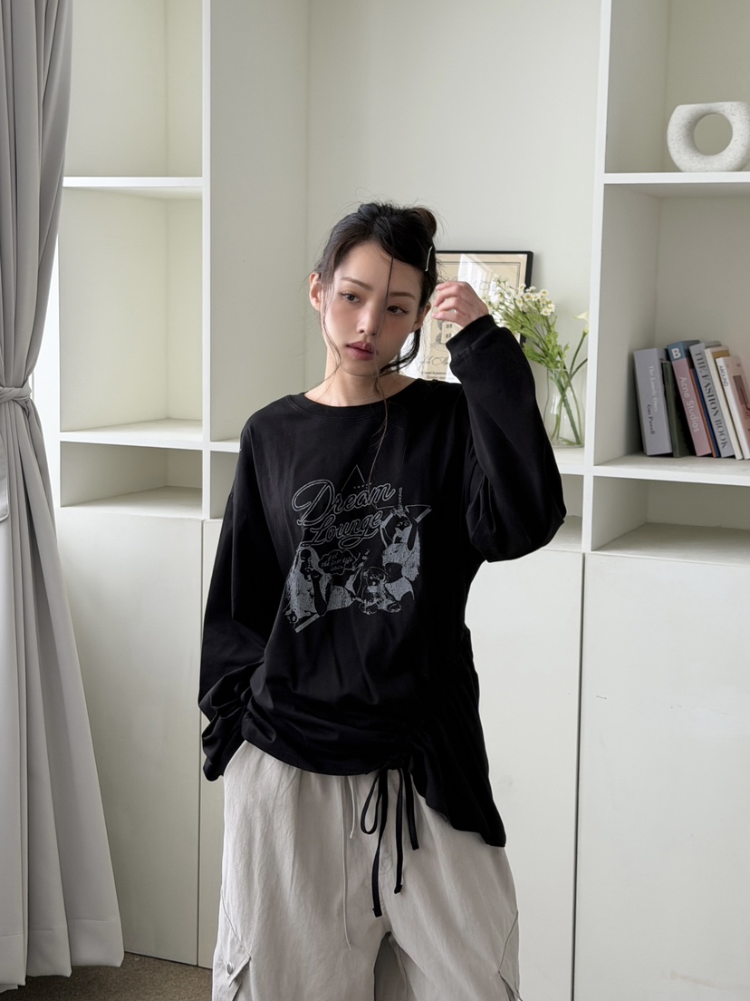 SUGAR CASE韓國直郵女士新品時尚真品休閑推薦人氣長袖T恤SUGAR CASE長袖T恤