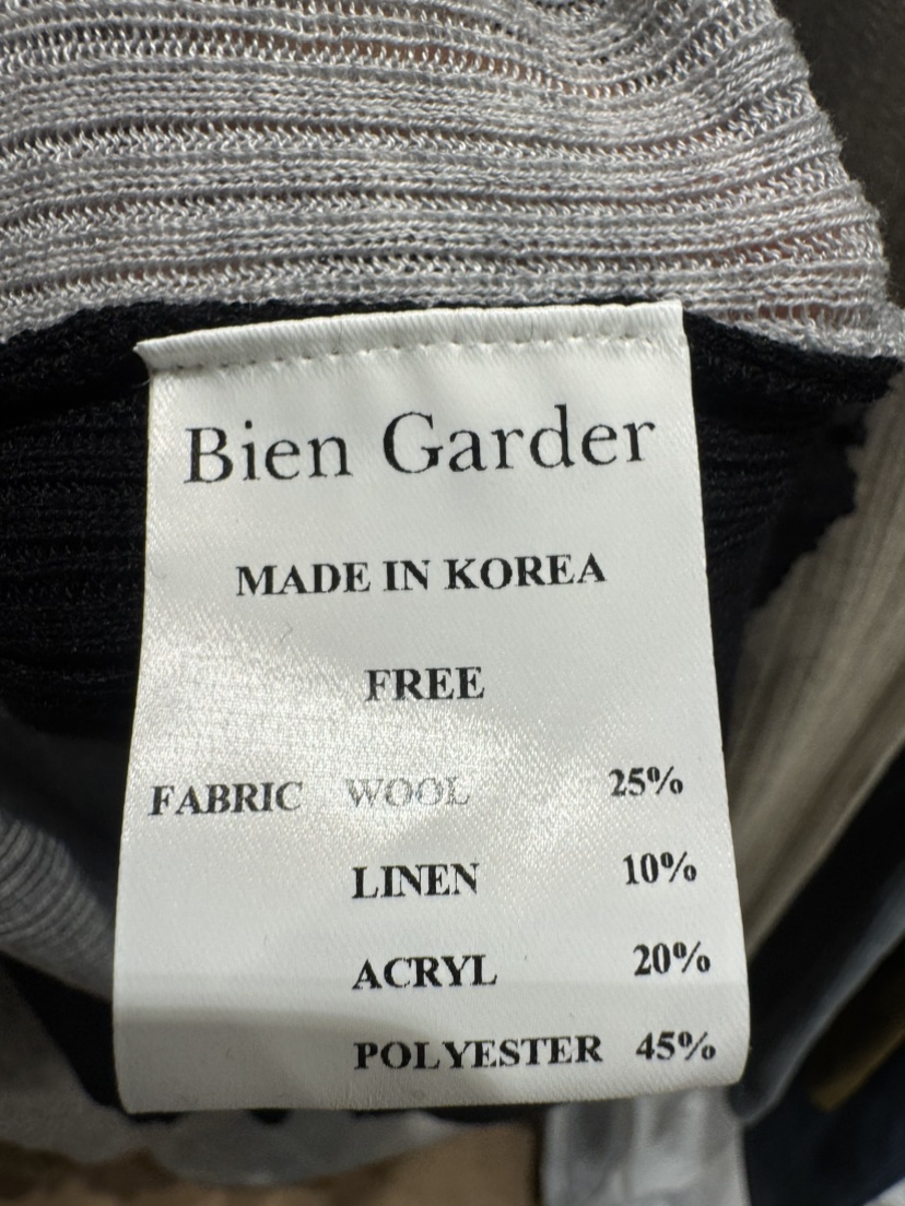 BIEN GARDER韓國代購26秋冬新款時尚熱賣推薦針織衫羅紋BIEN GARDER針織衫