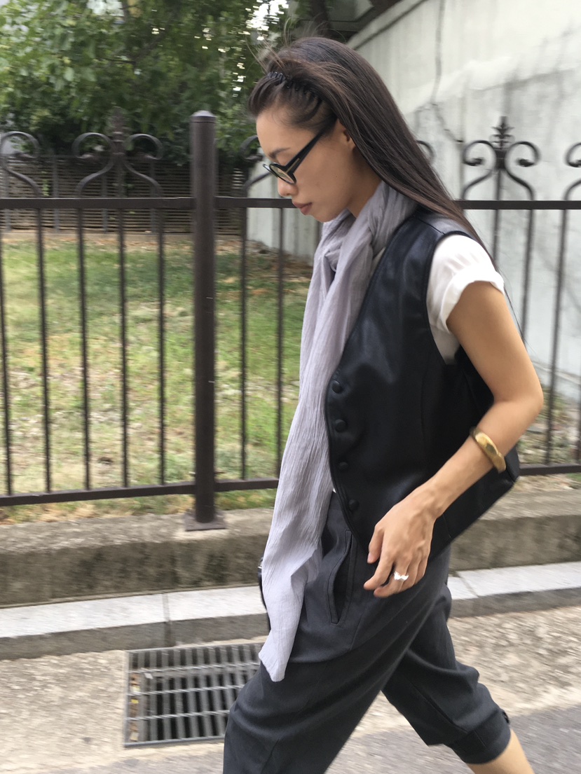 TREMA東大門直郵女裝新品真品推薦時尚休閑馬甲金屬絲皮革TREMA馬甲