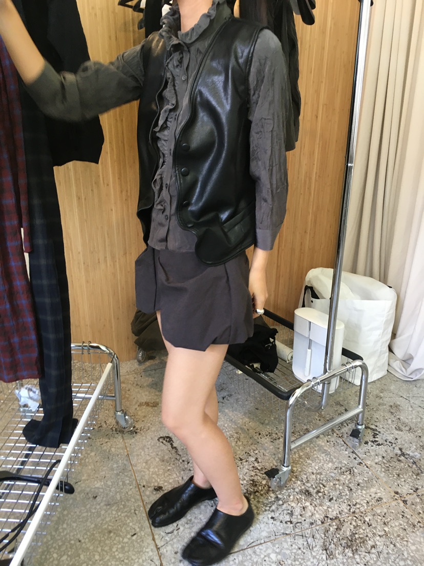 TREMA東大門直郵女裝新品真品推薦時尚休閑馬甲金屬絲皮革TREMA馬甲