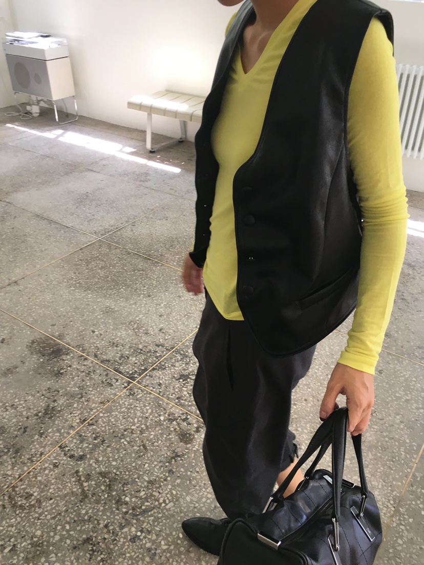 TREMA東大門直郵女裝新品真品推薦時尚休閑馬甲金屬絲皮革TREMA馬甲