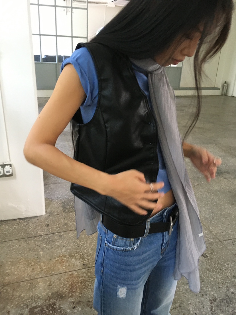 TREMA東大門直郵女裝新品真品推薦時尚休閑馬甲金屬絲皮革TREMA馬甲
