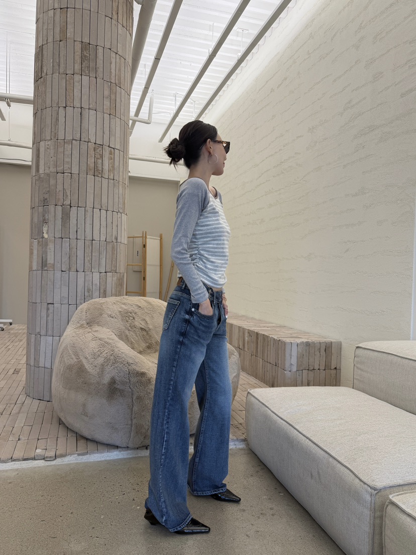 LUMIPLE東大門代購女裝新品真品熱賣休閑推薦時尚人氣牛仔褲LUMIPLE牛仔褲