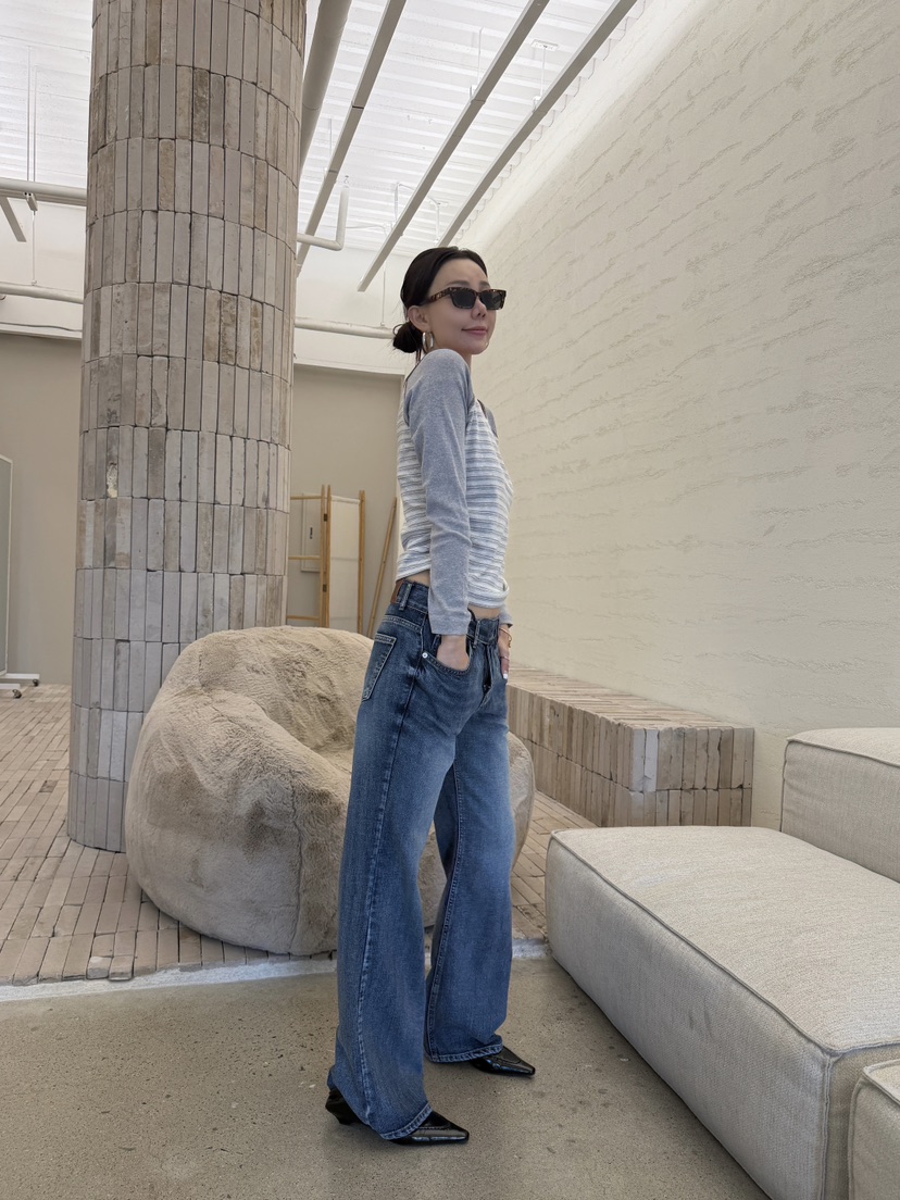 LUMIPLE東大門代購女裝新品真品熱賣休閑推薦時尚人氣牛仔褲LUMIPLE牛仔褲