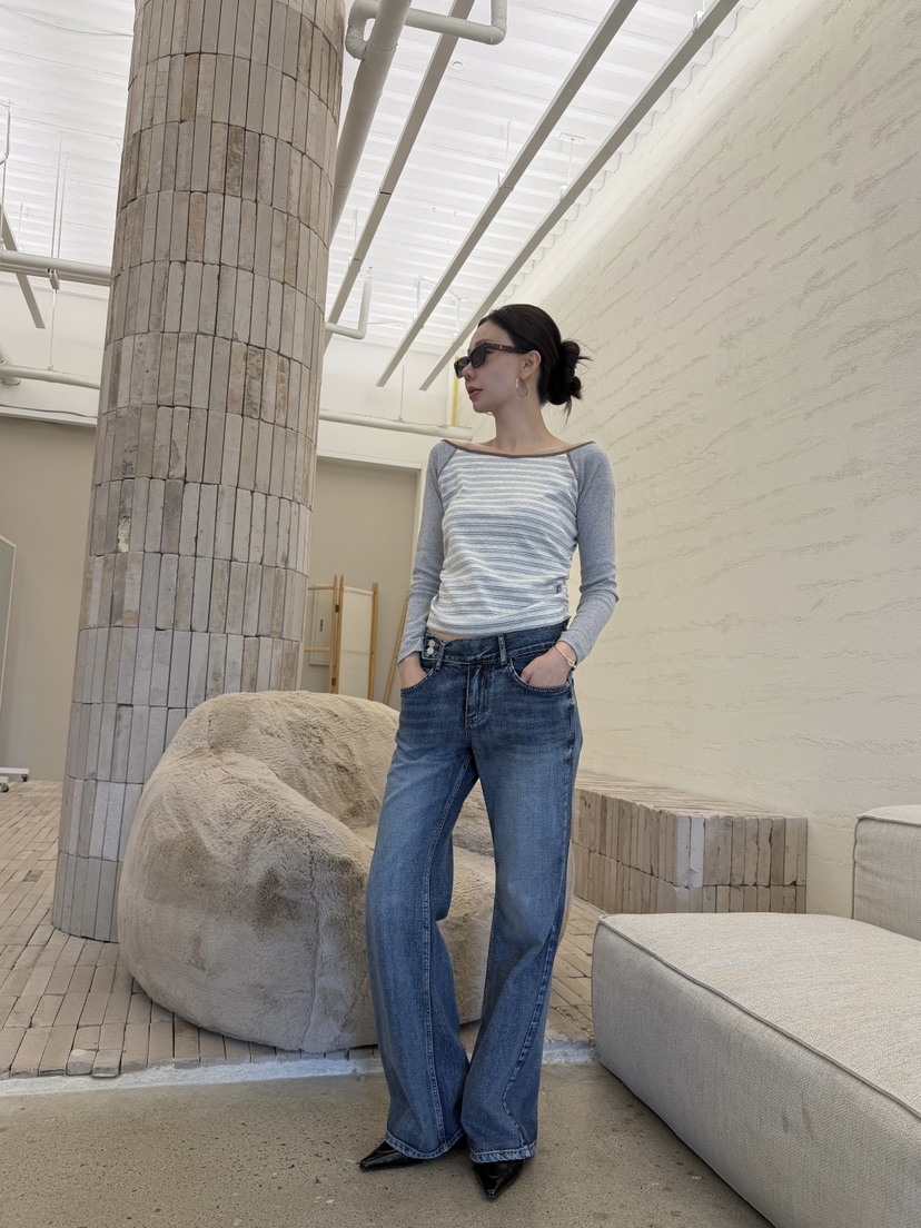 LUMIPLE東大門代購女裝新品真品熱賣休閑推薦時尚人氣牛仔褲LUMIPLE牛仔褲