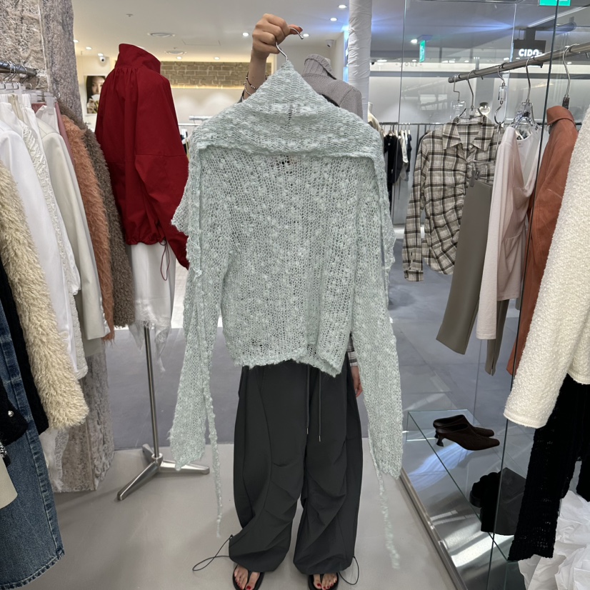 THEMORYPARK東大門直郵女裝新款人氣推薦時尚套裝圍巾開衫THEMORYPARK套裝