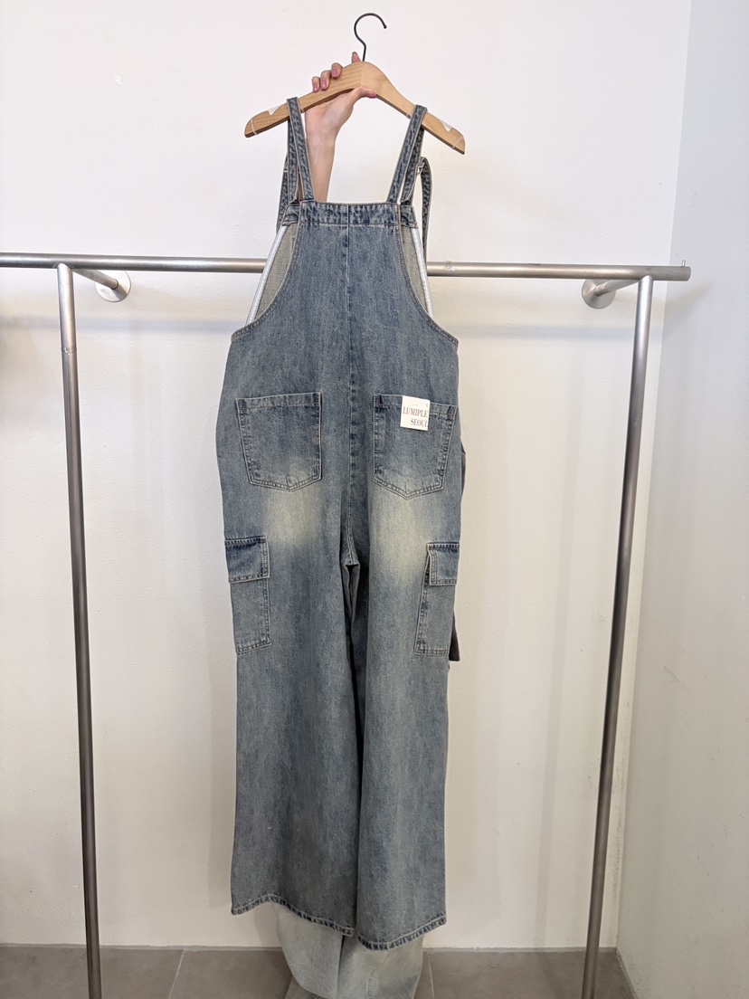LUMIPLE韓國代購26秋季新款熱賣休閑真品時尚人氣推薦背帶褲LUMIPLE背帶褲