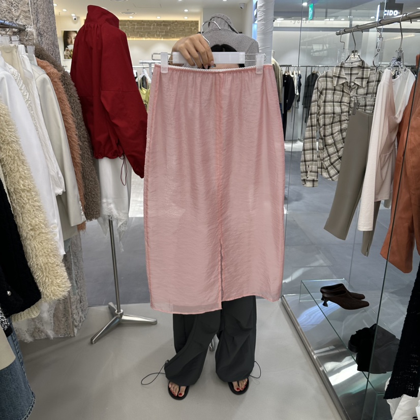 THEMORYPARK韓國代購女裝新款時尚休閑推薦人氣真品長裙透視THEMORYPARK長裙