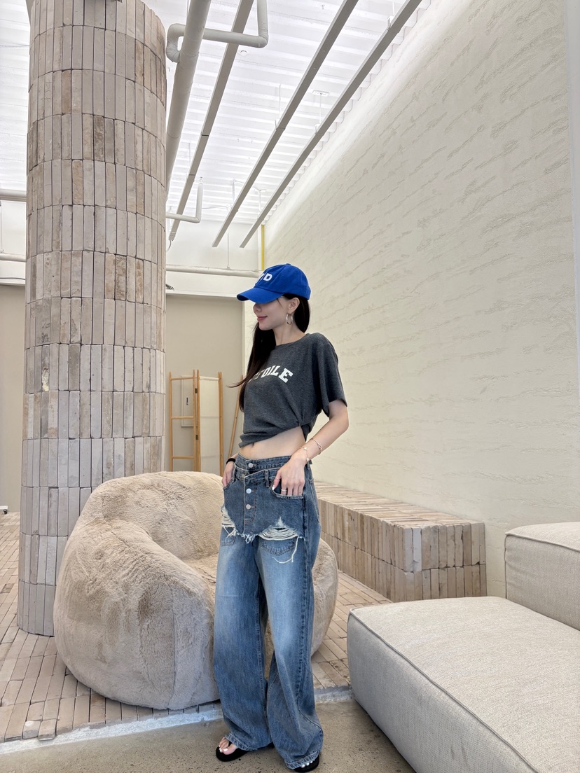 LUMIPLE東大門實拍女裝新品休閑熱賣時尚真品人氣推薦牛仔褲LUMIPLE牛仔褲
