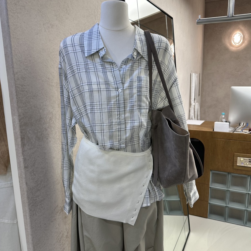 THEMORYPARK韓國代購女裝新品熱賣時尚真品人氣推薦套裝格紋THEMORYPARK套裝圖色2