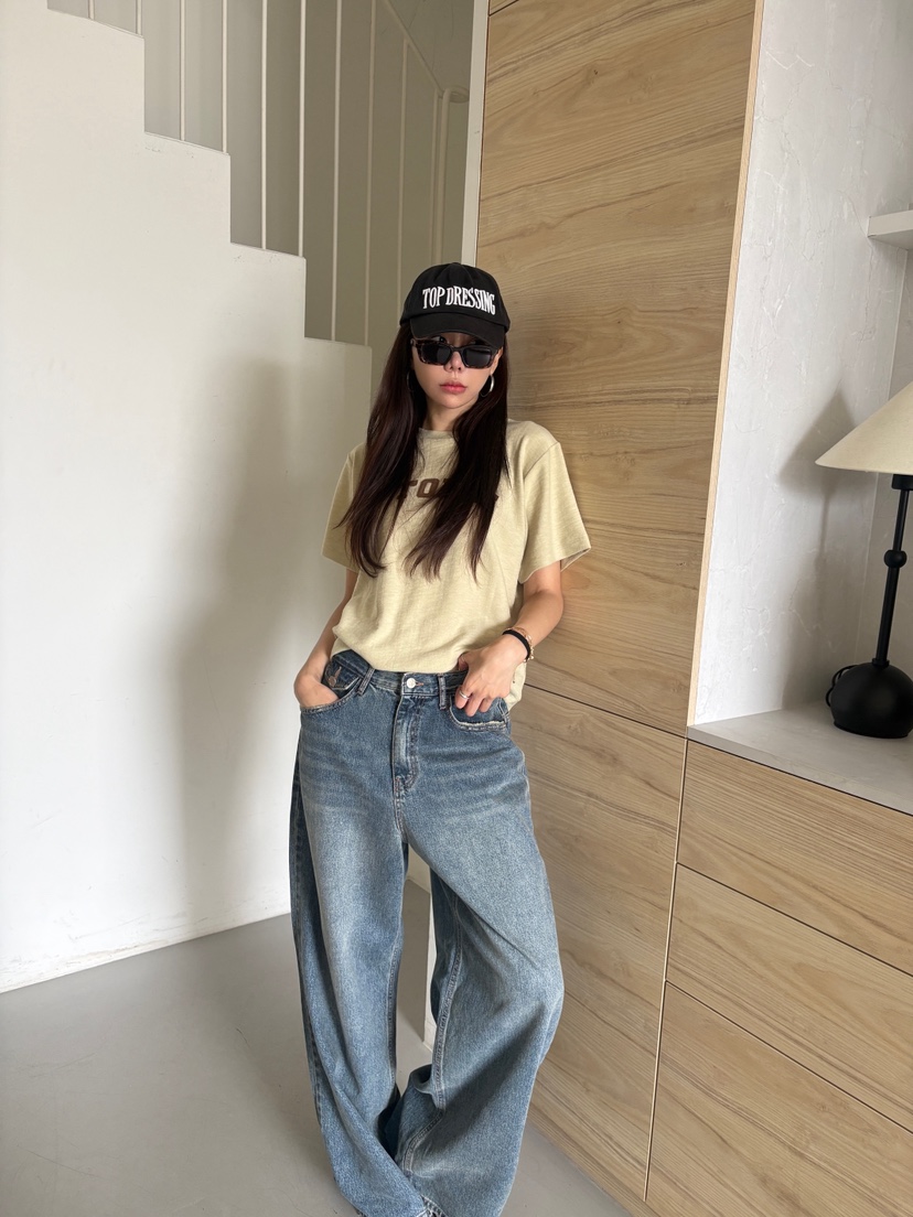 LUMIPLE韓國直郵女裝新品熱賣時尚推薦休閑人氣真品牛仔褲LUMIPLE牛仔褲