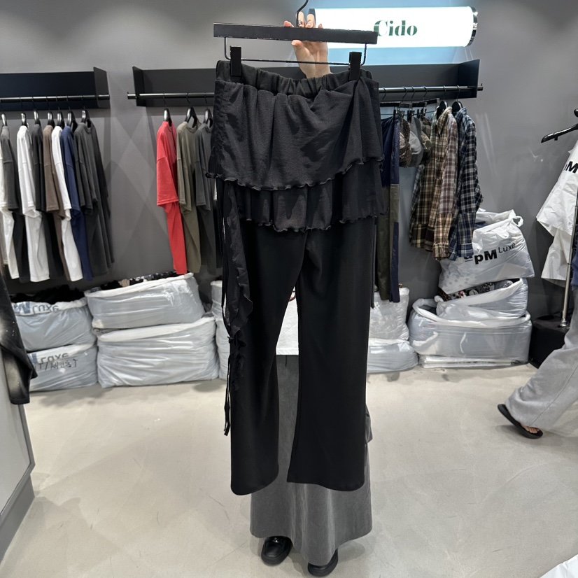 X韓國直郵女裝新品真品推薦人氣熱賣時尚休閑裙褲多層氨綸Cido裙褲圖色1