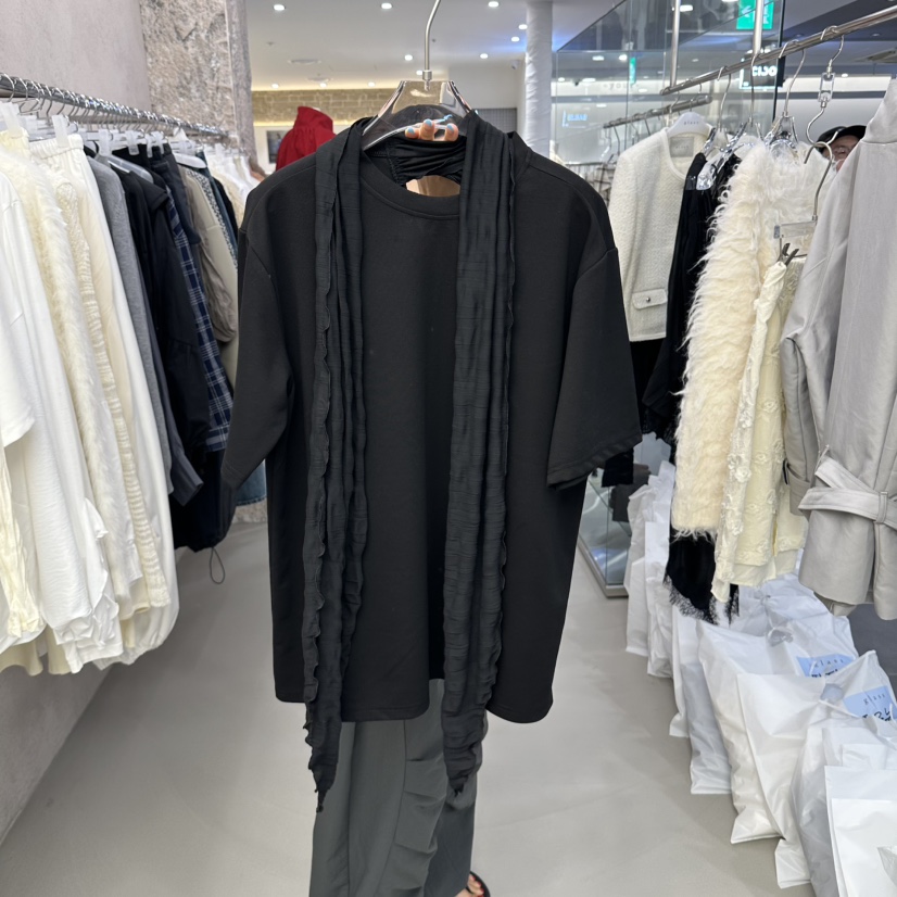 THEMORYPARK東大門實拍女士新款人氣推薦真品套裝褶皺圍巾THEMORYPARK套裝圖色2
