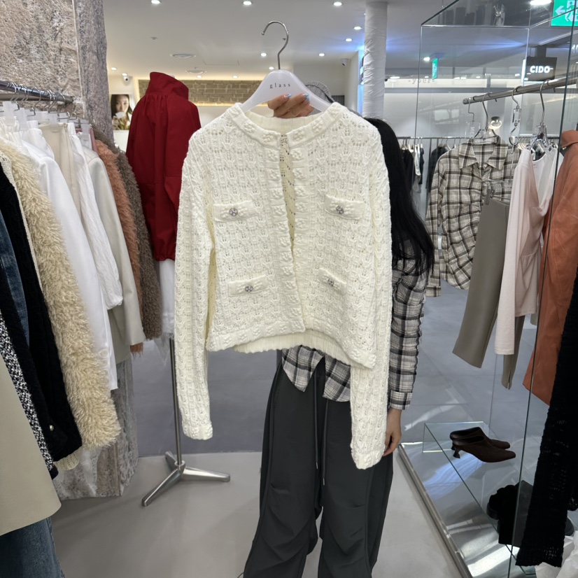 THEMORYPARK東大門代購女裝新品真品時尚休閑熱賣針織衫開衫THEMORYPARK針織衫圖色1