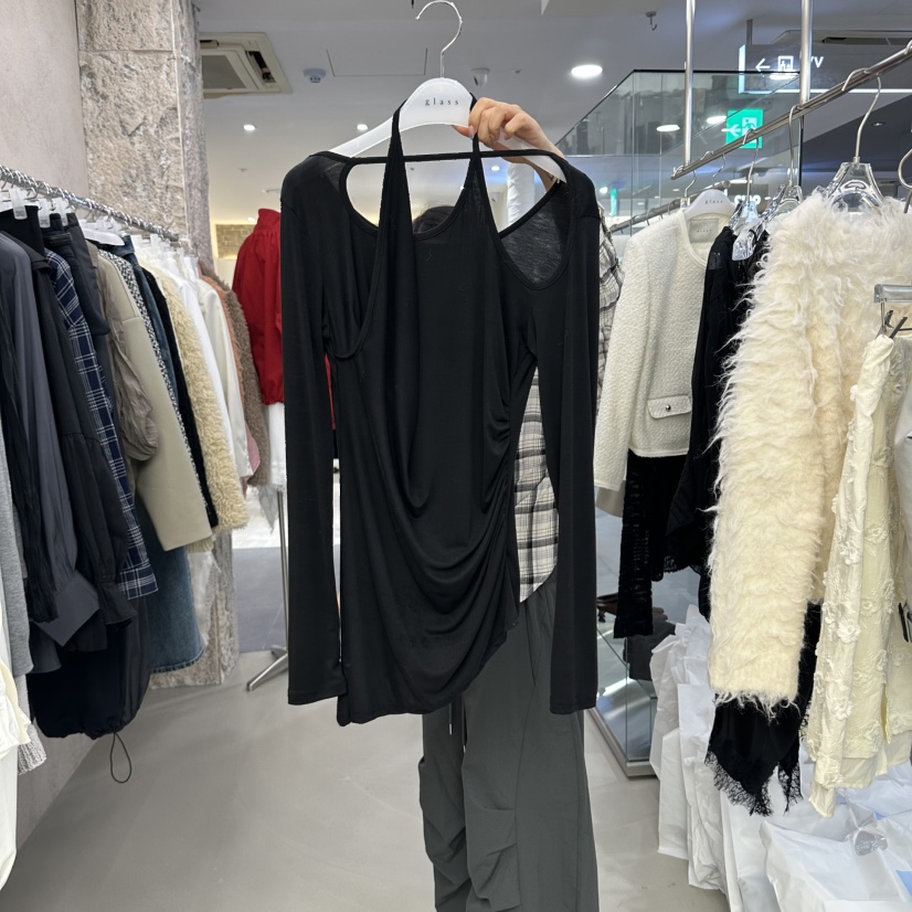 THEMORYPARK東大門直郵女士新品人氣休閑真品熱賣長袖T恤THEMORYPARK長袖T恤圖色2
