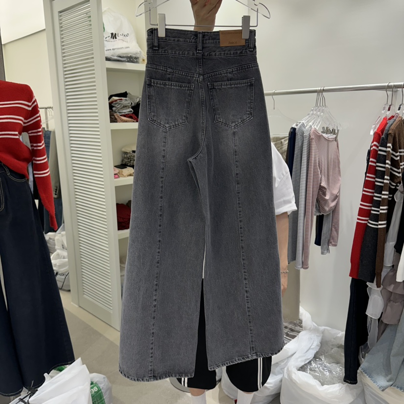 BAIE.38東大門直郵26秋季新品時尚休閑真品熱賣牛仔褲露肩BAIE.38牛仔褲