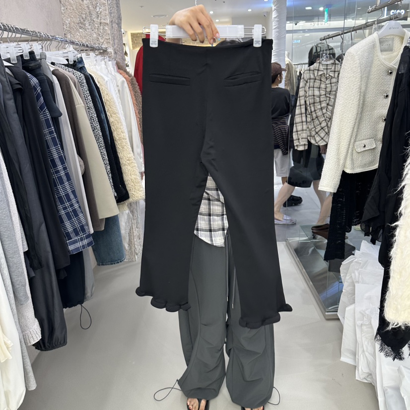 THEMORYPARK東大門代購女裝新品真品熱賣休閑褲七分褲荷葉邊THEMORYPARK休閑褲