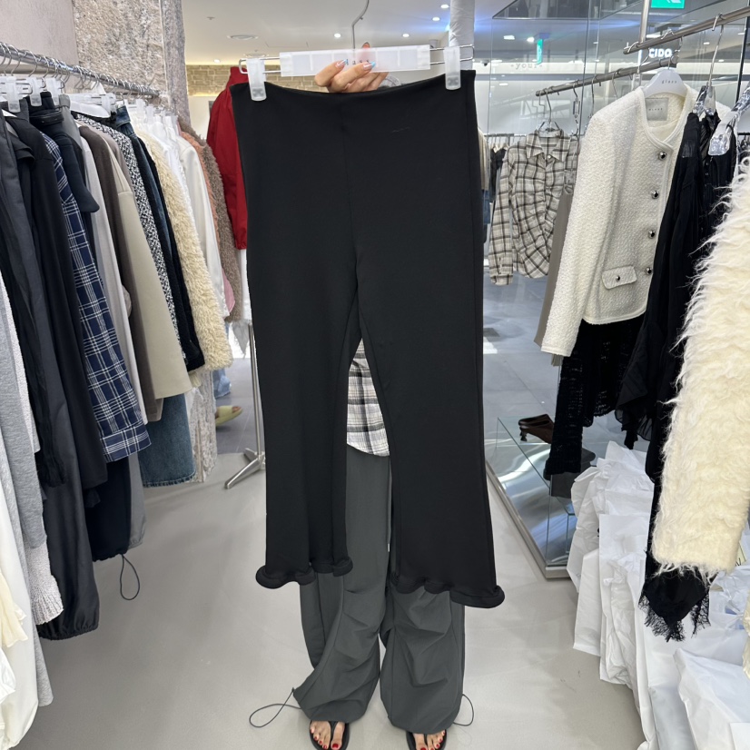 THEMORYPARK東大門代購女裝新品真品熱賣休閑褲七分褲荷葉邊THEMORYPARK休閑褲圖色1